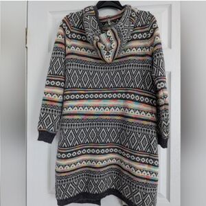 Patterned Long sleeve Sweater Cardigan